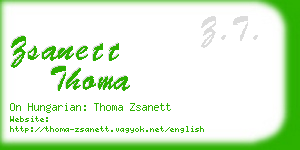 zsanett thoma business card